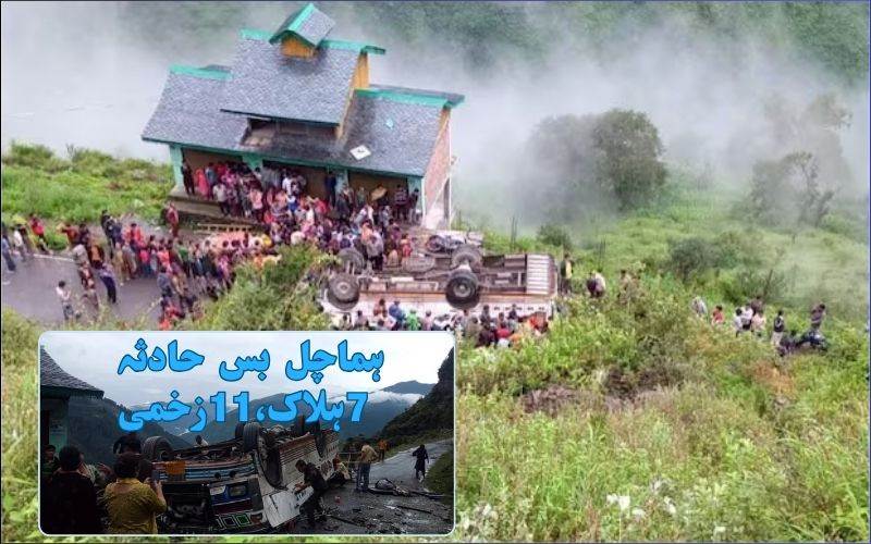 ہماچل پردیش: مسافروں سے بھری بس 100 فٹ گہری کھائی میں گری، 7 افراد ہلاک،11 زخمی